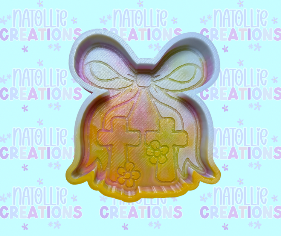 Floral Cross Cherry Freshie Silicone Mold