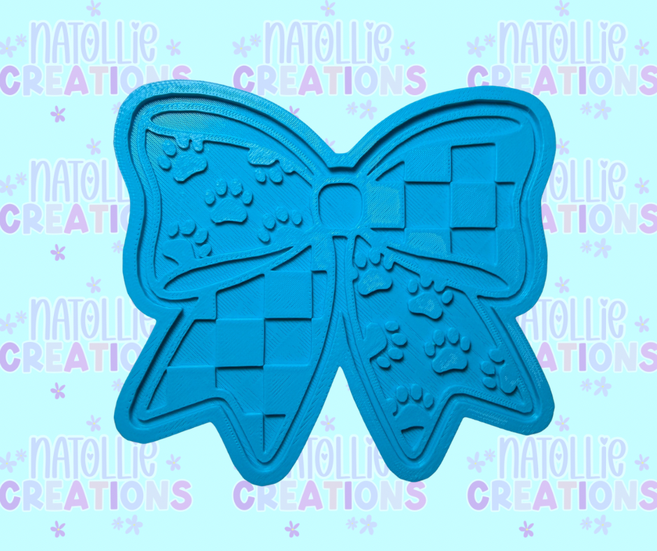 Paw Bow Insert Freshie Silicone Mold