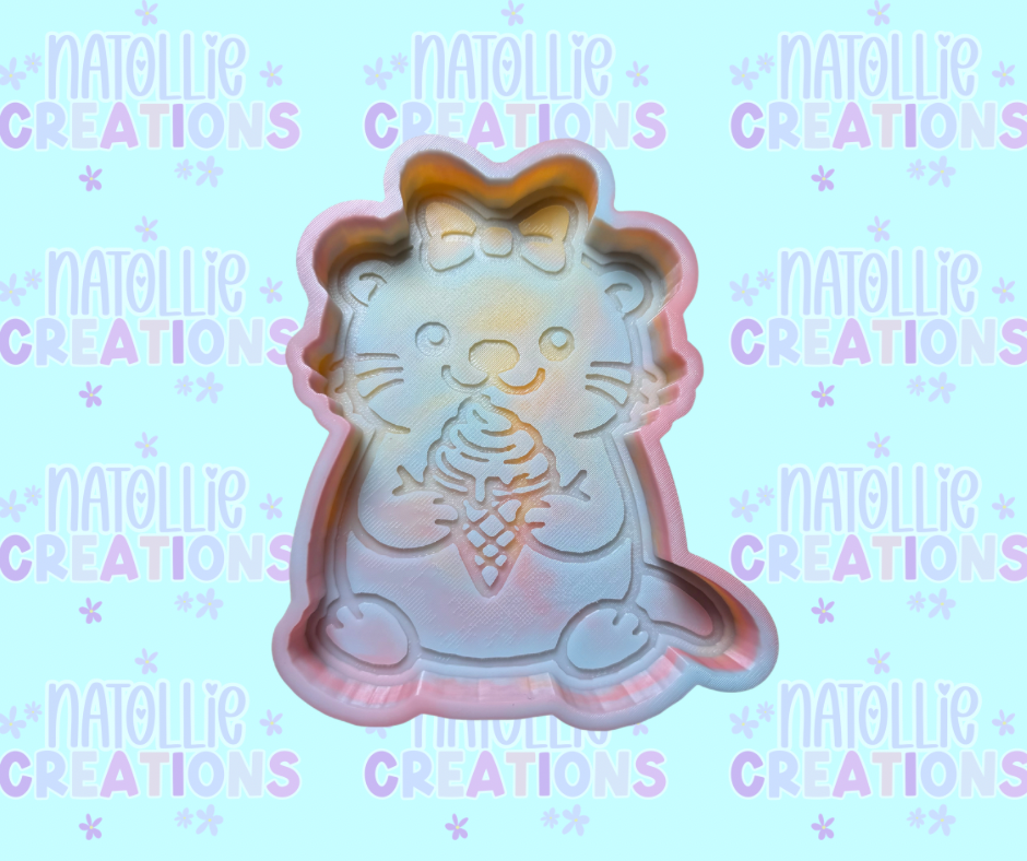 Otter W/ Ice Cream Freshie Silicone Mold
