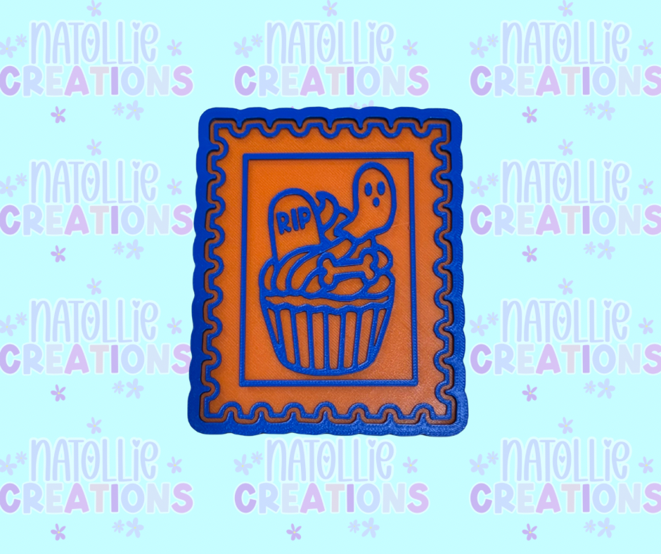 Spooky Cupcake Stamp Insert Freshie Silicone Mold