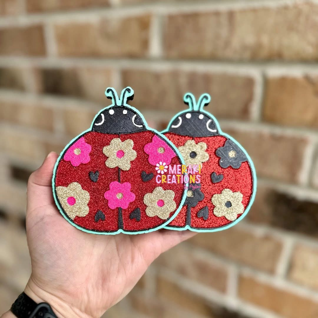 Floral Ladybug Freshie Silicone Mold