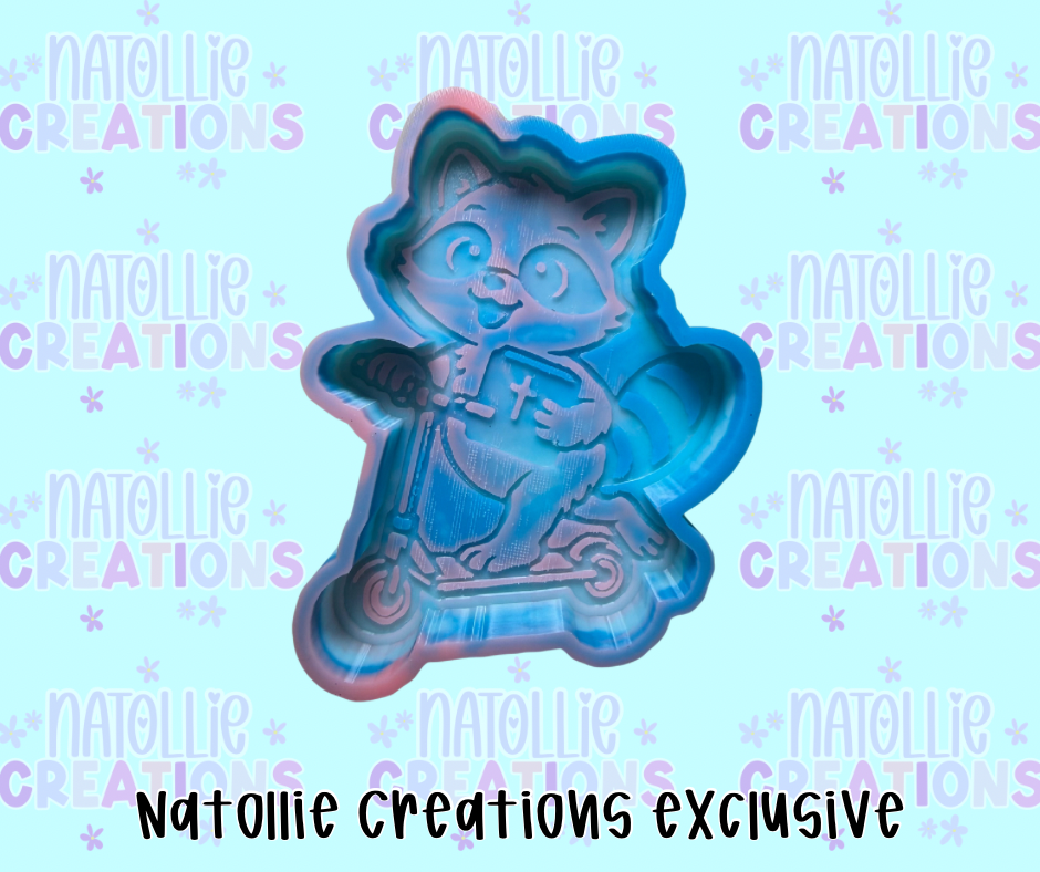 Raccoon Scooter Freshie Silicone Mold