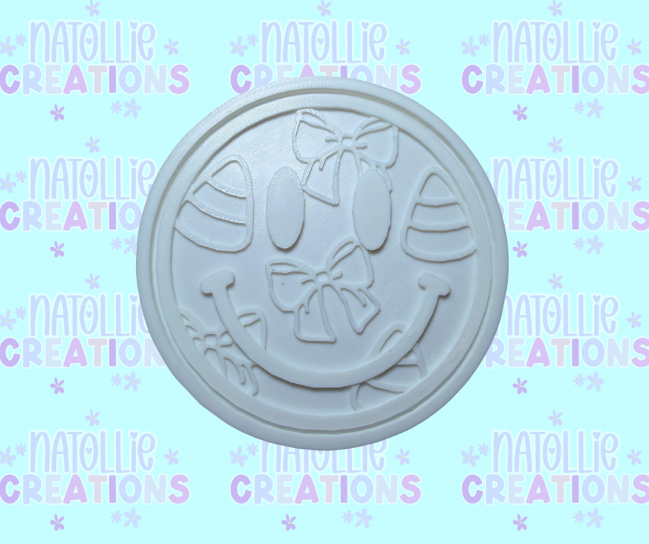Candy Corn / Bow Smiley Insert Freshie Silicone Mold