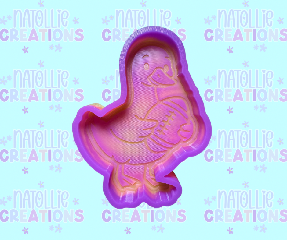 Goose W/ Football Freshie Silicone Mold