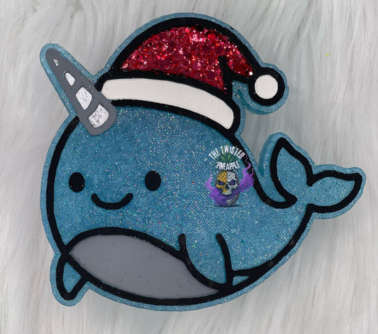Narwhal Santa Hat Freshie