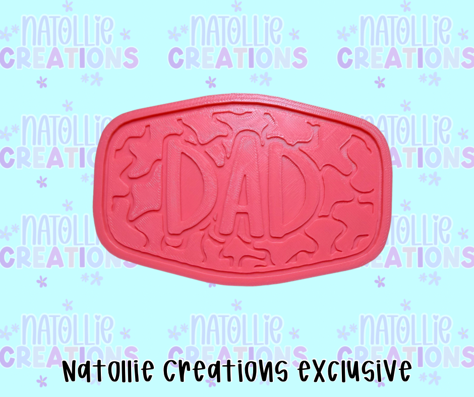 Camo Dad Patch Insert Freshie Silicone Mold