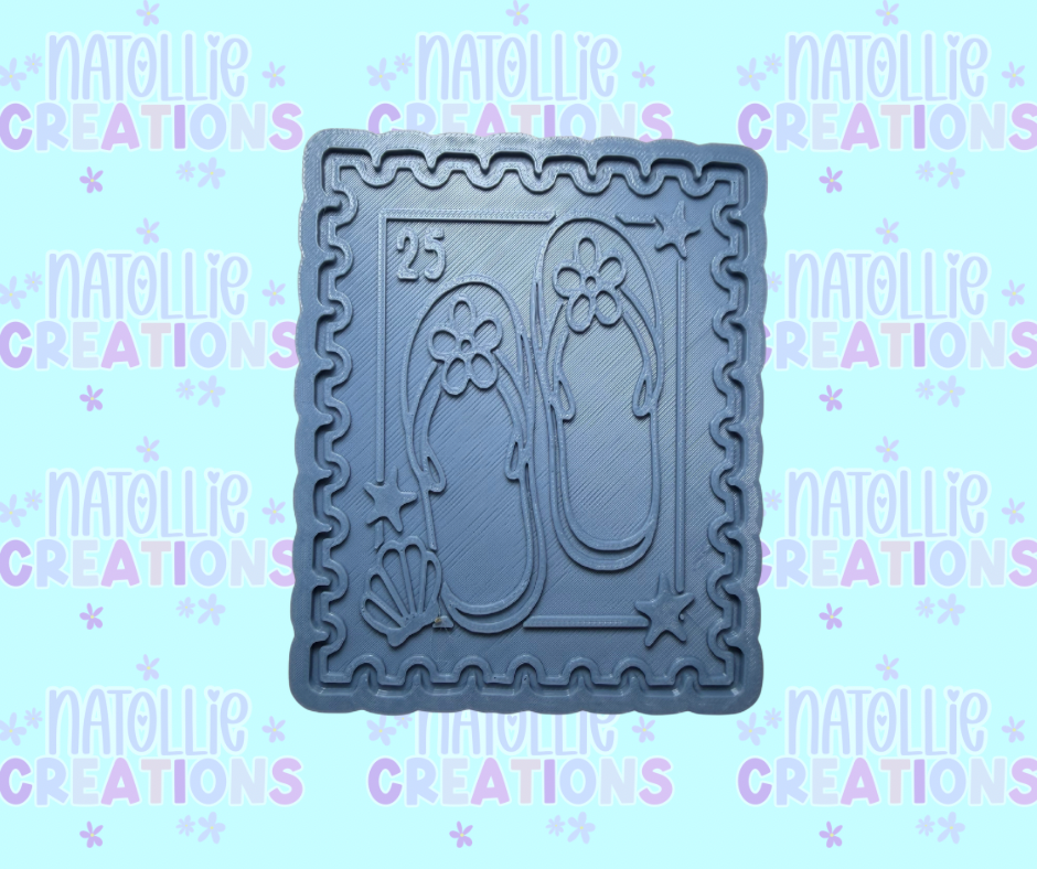 Flip Flop Stamp Insert Freshie Silicone Mold