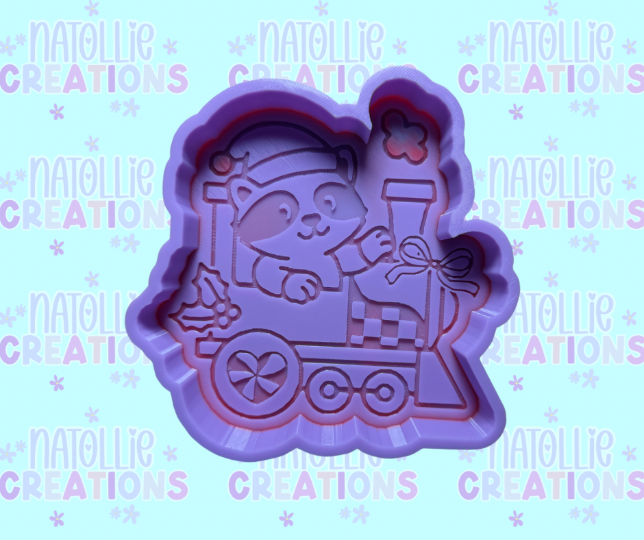 Raccoon Train Freshie Silicone Mold