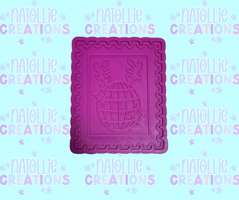 Disco Reindeer Stamp Insert Freshie Silicone Mold