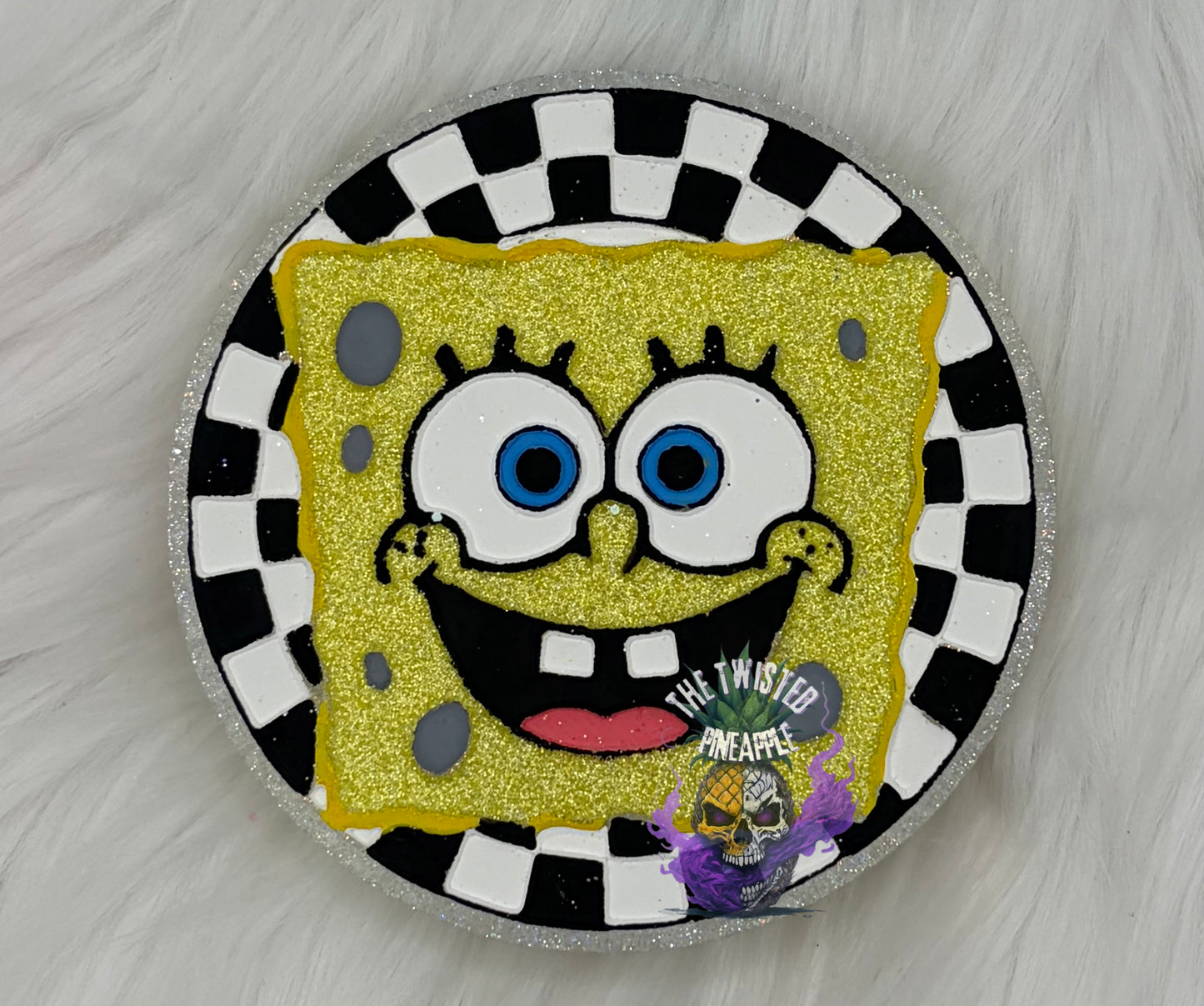 Sponge Checkered Circle Freshie (Farmstand Apple)