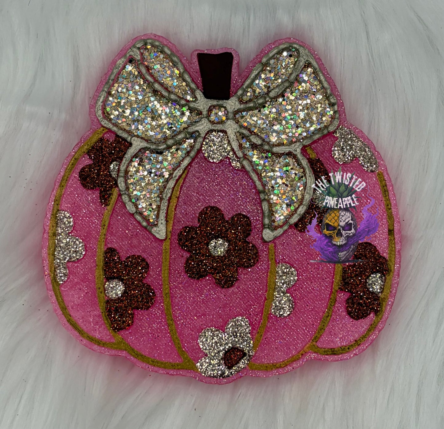 Floral Pumpkin Bow Freshie (Vanilla Pumpkin Marshmallow)