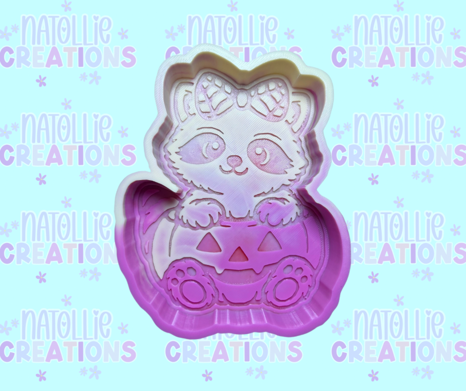 Pumpkin Raccoon Freshie Silicone Mold