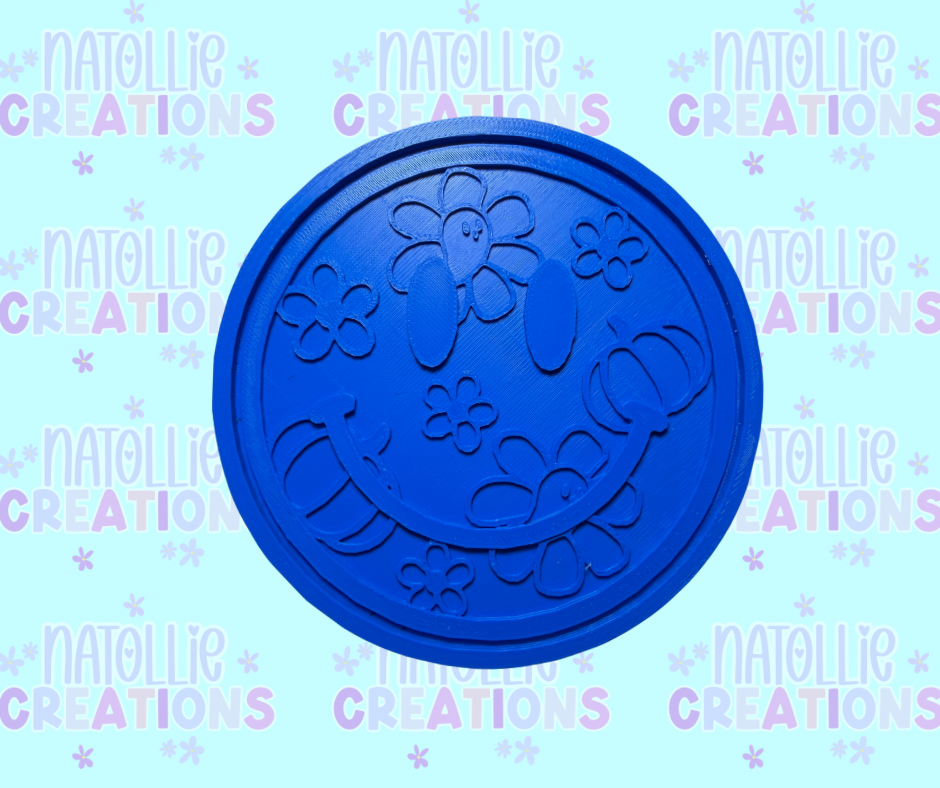 Ghost Daisy Smiley Insert Freshie Silicone Mold