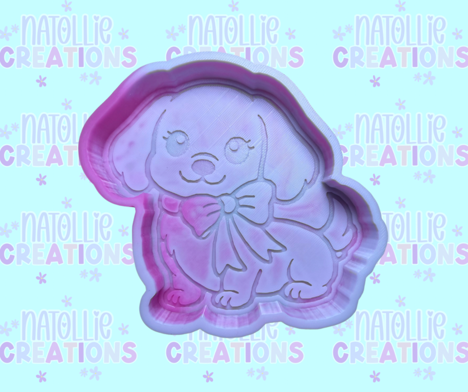Dachshund W/ Bow Freshie Silicone Mold