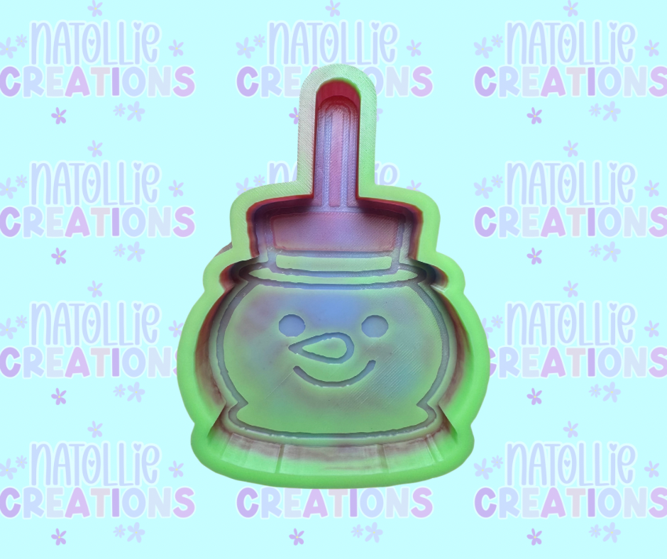Snowman Candy Apple Freshie Silicone Mold