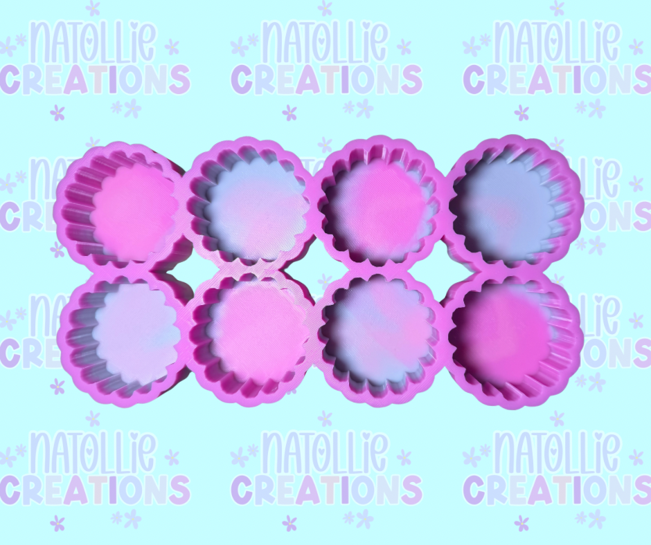 Scalloped Circle Vent Clip / Freshie Sample / Wax Melt Freshie Silicone Mold