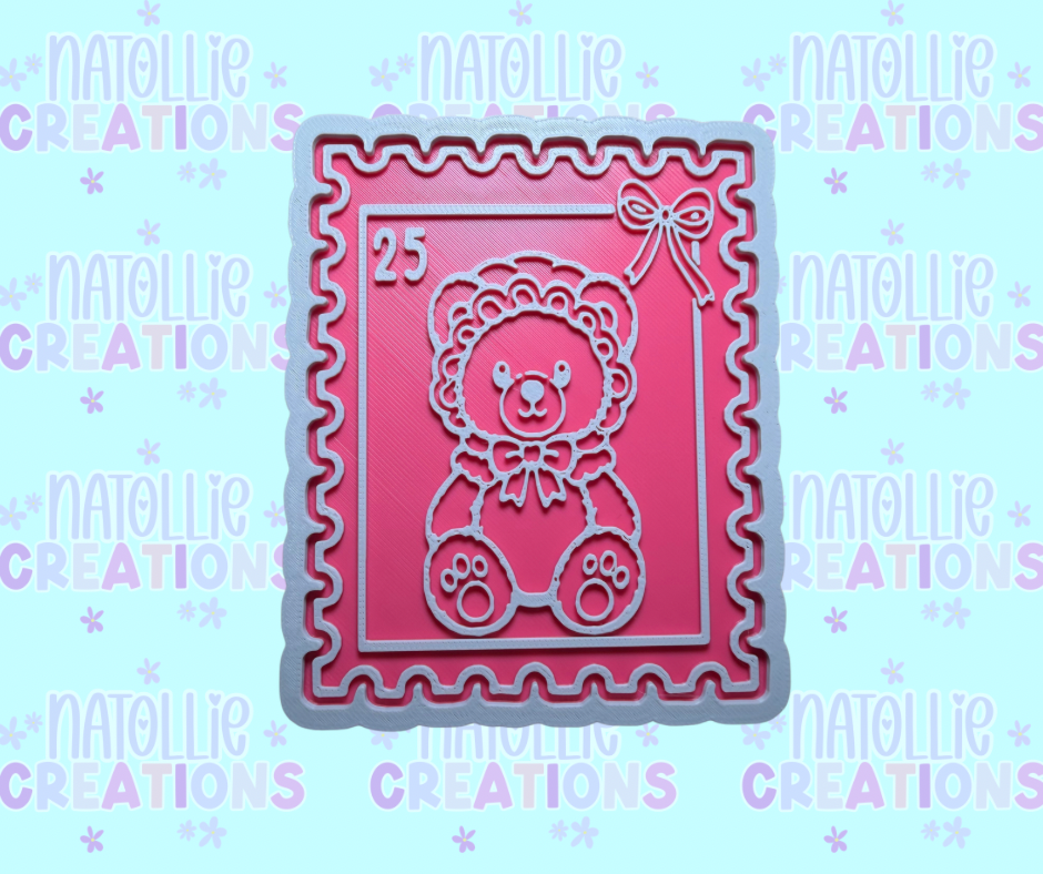 Bonnet Bear Stamp Insert Freshie Silicone Mold