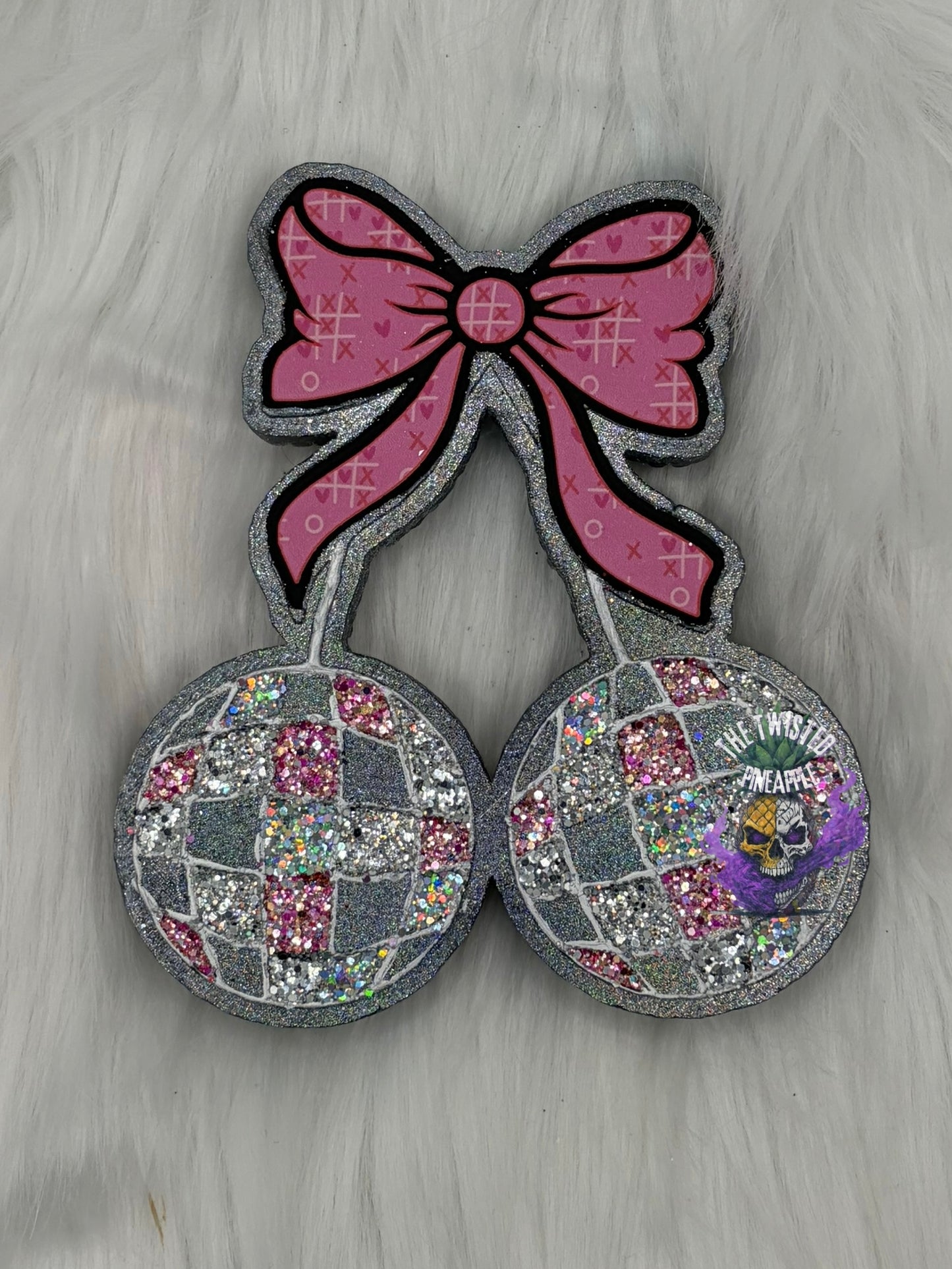 Discoball Bow Cherries Freshie