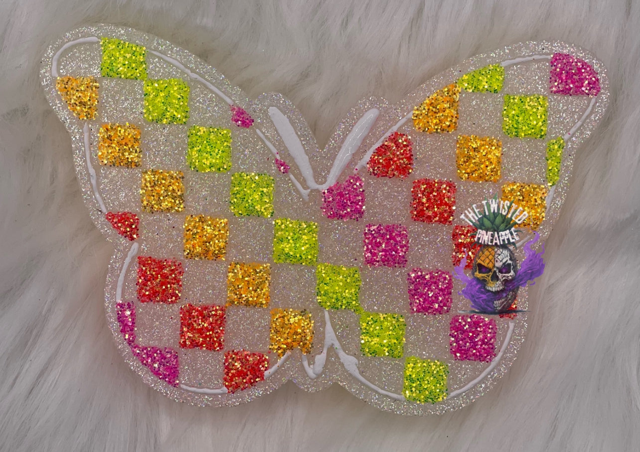 Checkered Butterfly Freshie