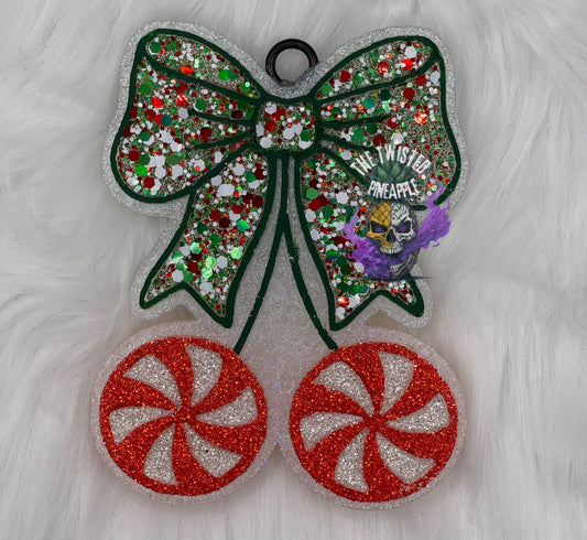Peppermint Bow Cherries Freshie