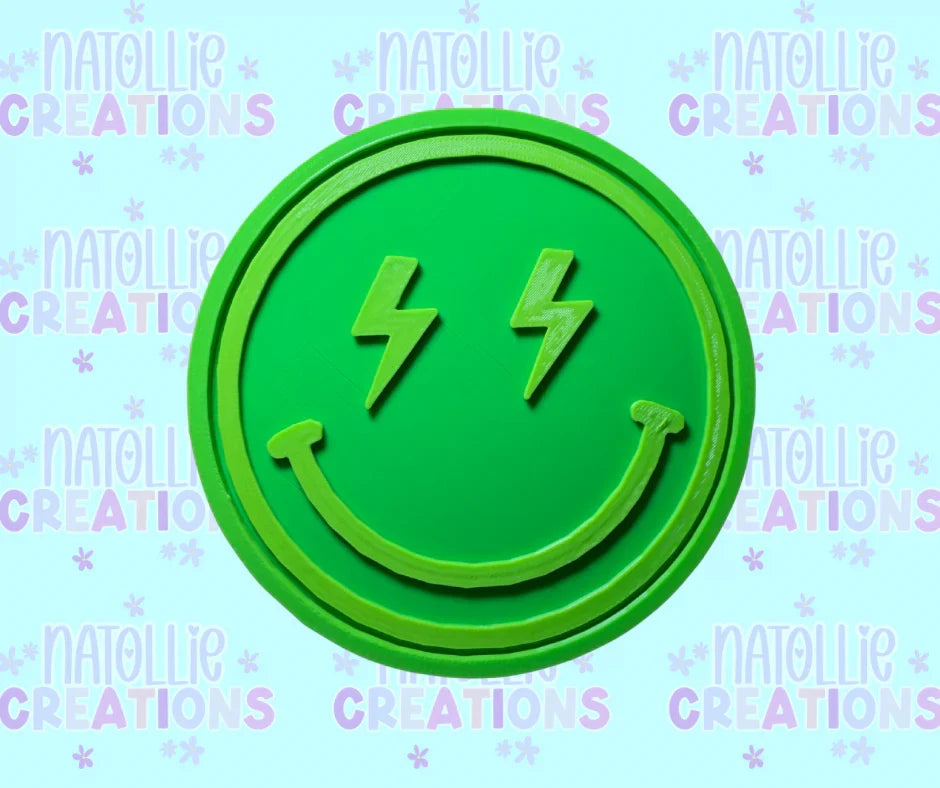 Lightning Bolt Eye Smiley Insert Freshie Silicone Mold