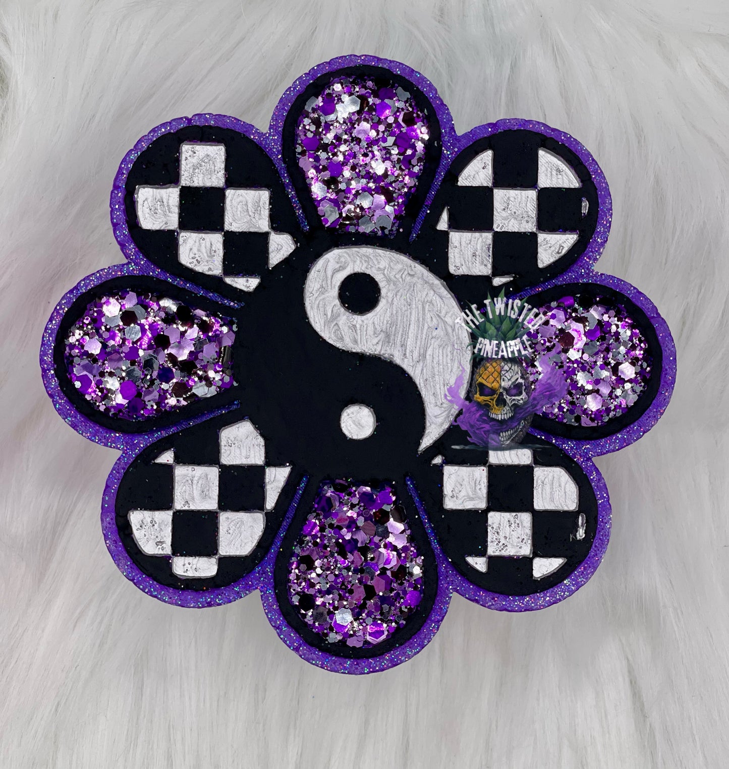 Retro Checkered Flower Freshie