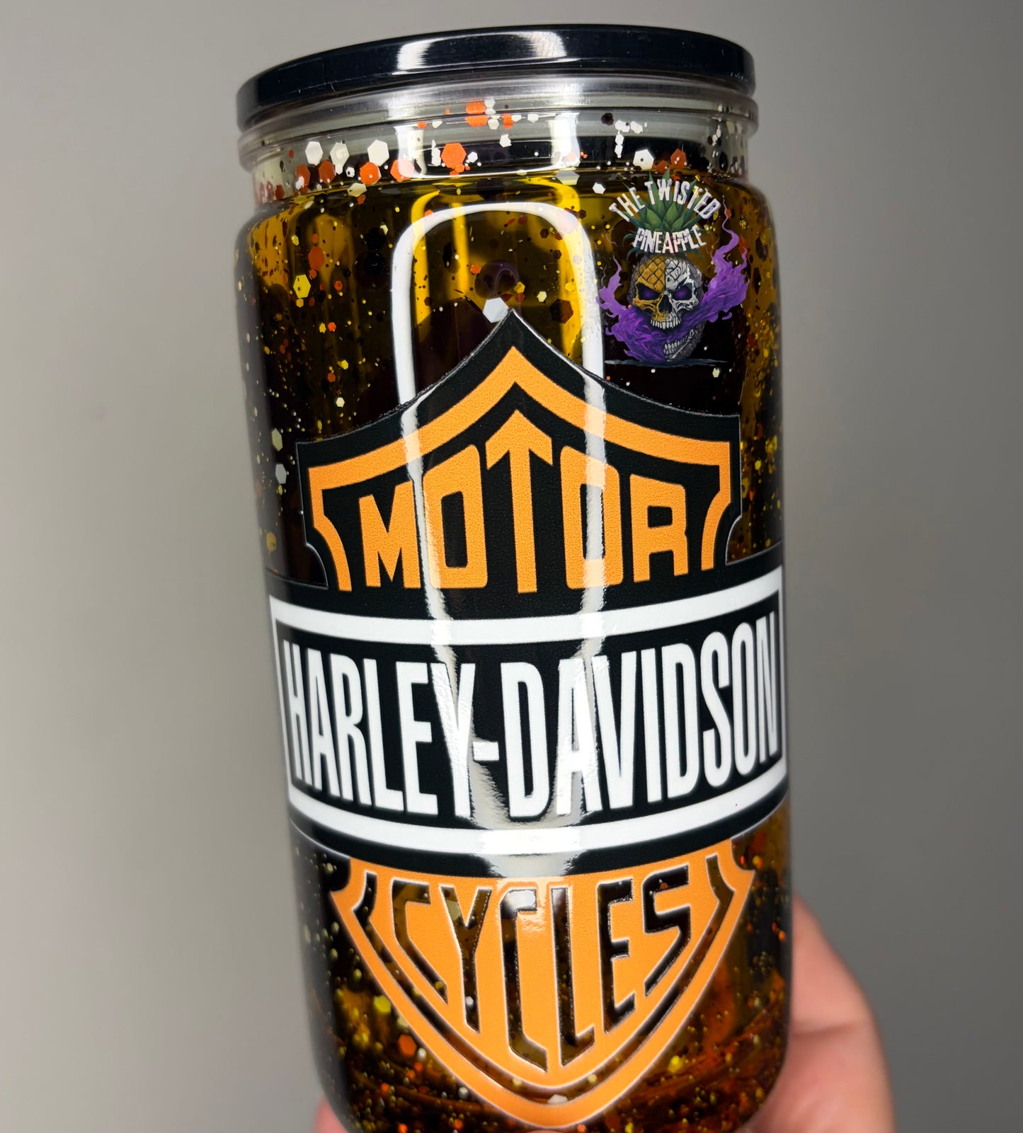 16oz Snowglobe Acrylic Lava Tumbler (Harley Davidson)