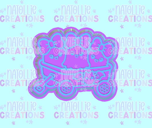 Cute Ghost Wagon Friends Freshie Silicone Mold