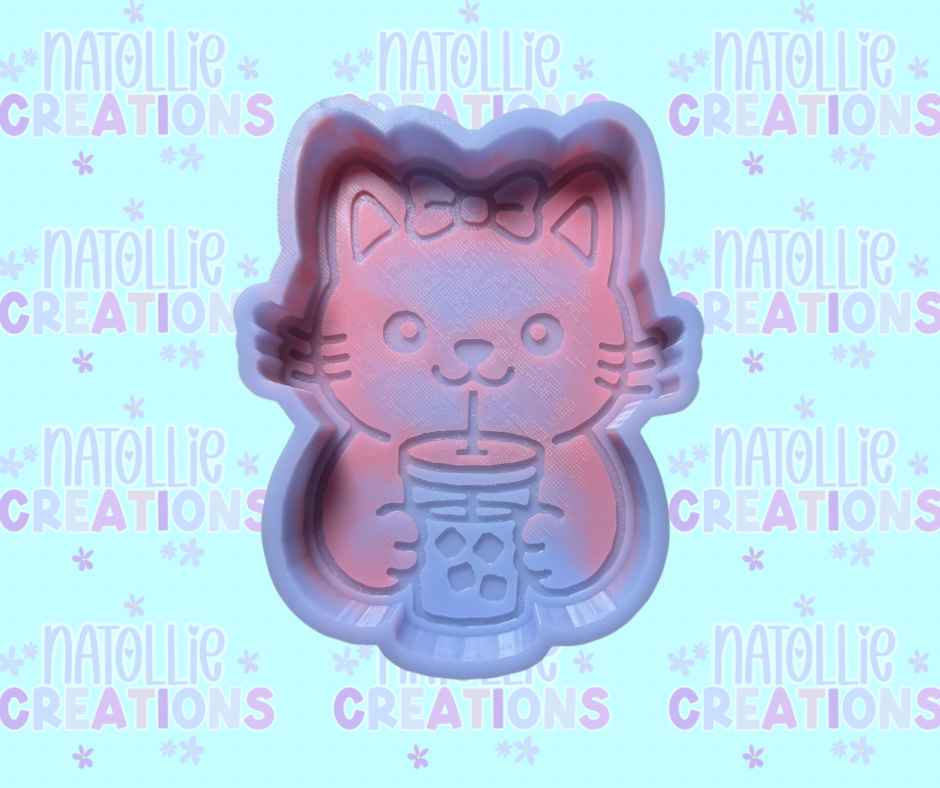 Iced Coffee Cat Freshie Silicone Mold