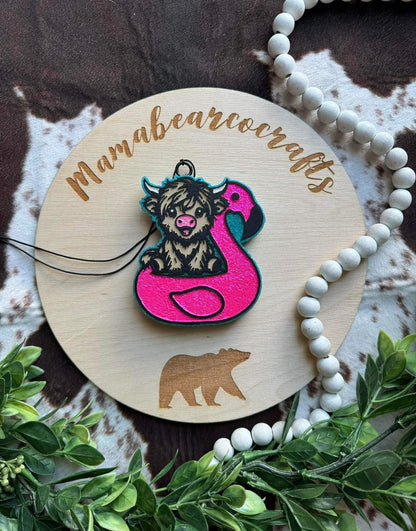 Highland On Flamingo Floatie Freshie Silicone Mold