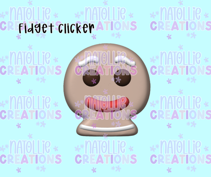 Gingerbread Head Clicker Fidget
