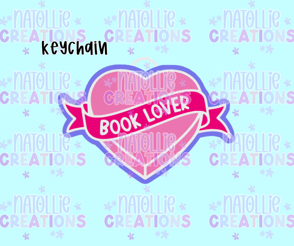 Heart Book Lover Keychain