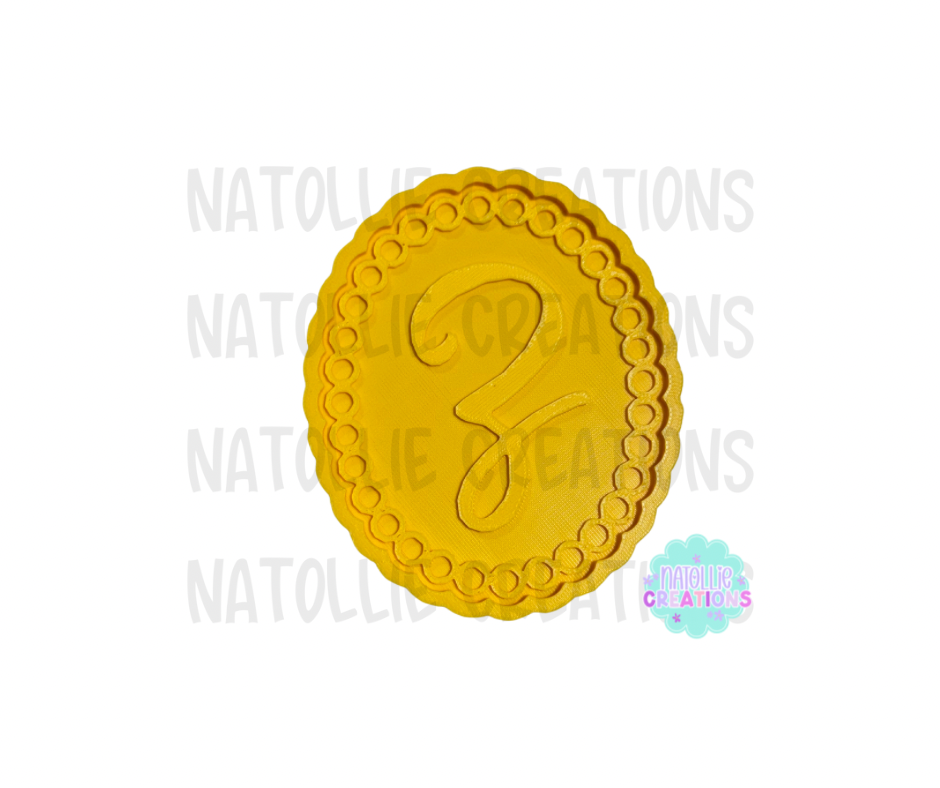 Beaded Frame Oval + Alphabet Inserts Freshie Silicone Mold