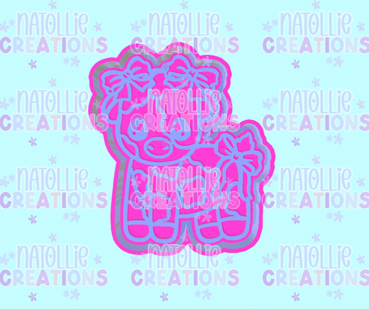 Cutie Bow Cow Freshie Silicone Mold