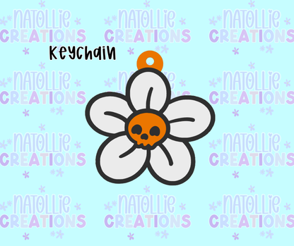 Skull Flower Keychain