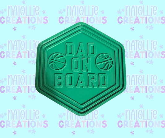 Basketball Dad On Board Insert Freshie Silicone Mold