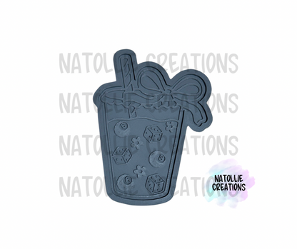 Drink W/ Bow + Inserts Freshie Silicone Mold