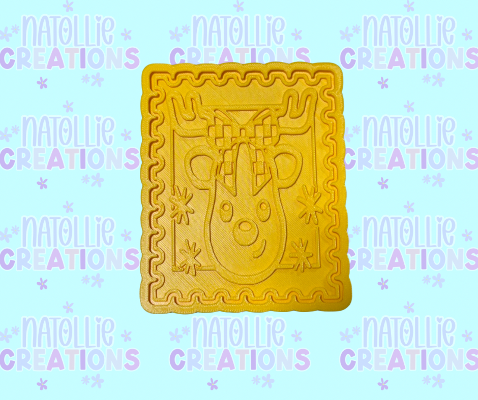 Reindeer Stamp Insert Freshie Silicone Mold
