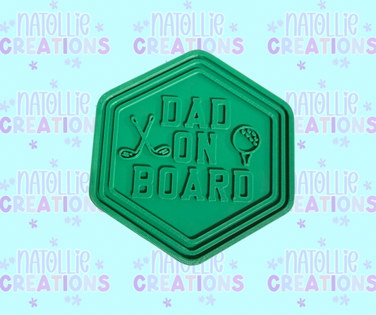 Golf Dad On Board Insert Freshie Silicone Mold