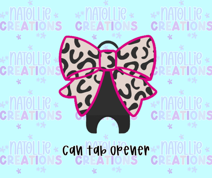 Leopard Bow Can Tab Opener Keychain