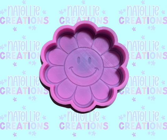 Smiley Retro Flower Freshie Silicone Mold