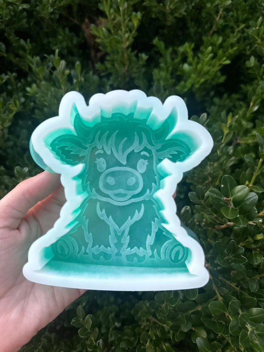 Highland Cow Sitting - Silicone Mold Only