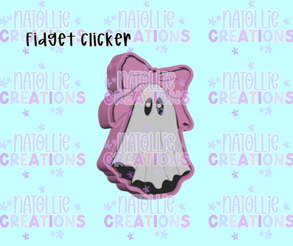 Ghost W/ Bow Clicker Fidget