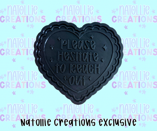 Please Hesitate To Reach Out Scallop Heart Insert Freshie Silicone Mold