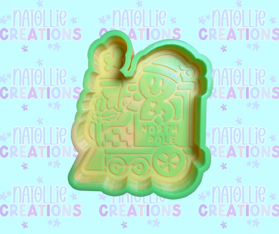 Gingerbread Train Freshie Silicone Mold