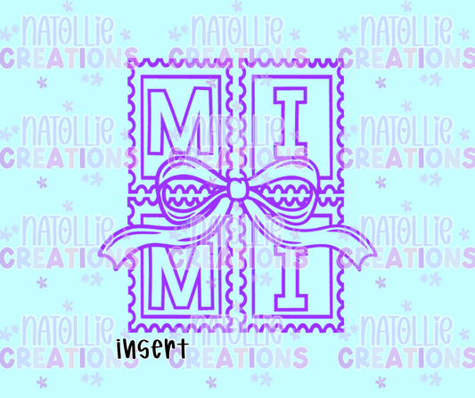 Mimi Bow Stamp Insert Freshie Silicone Mold