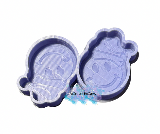 Santa Smiley Vent Clip Freshie Silicone Mold