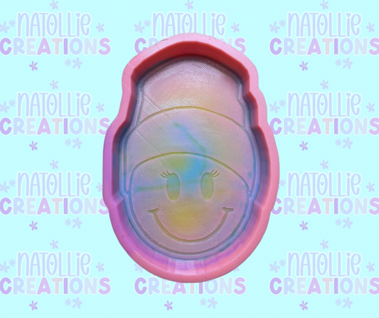 Girl Beanie Smiley Freshie Silicone Mold