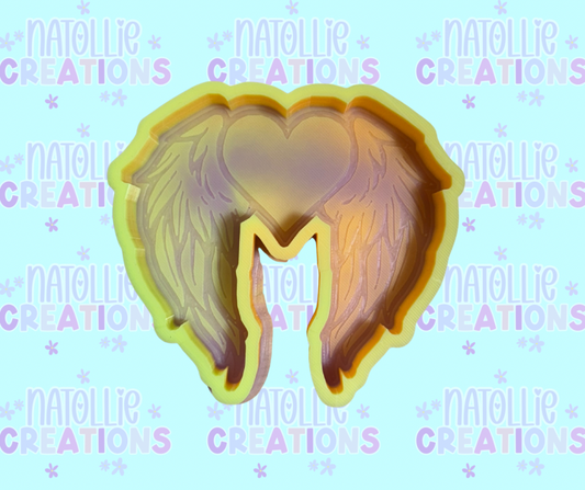 Angel Wings W/ Heart Center Freshie Silicone Mold