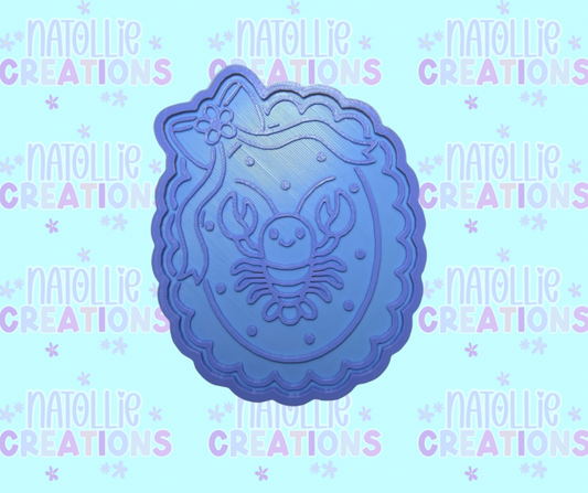 Crawfish Scallop Frame Insert Freshie Silicone Mold